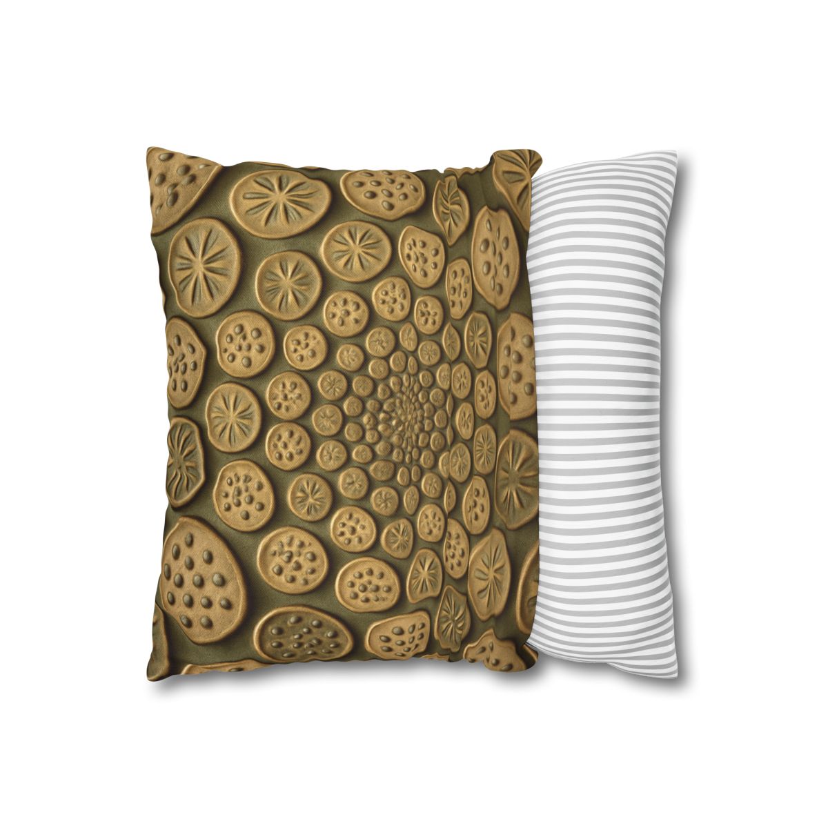 Seed Pod Micro Spiral Array designer print pillow cases