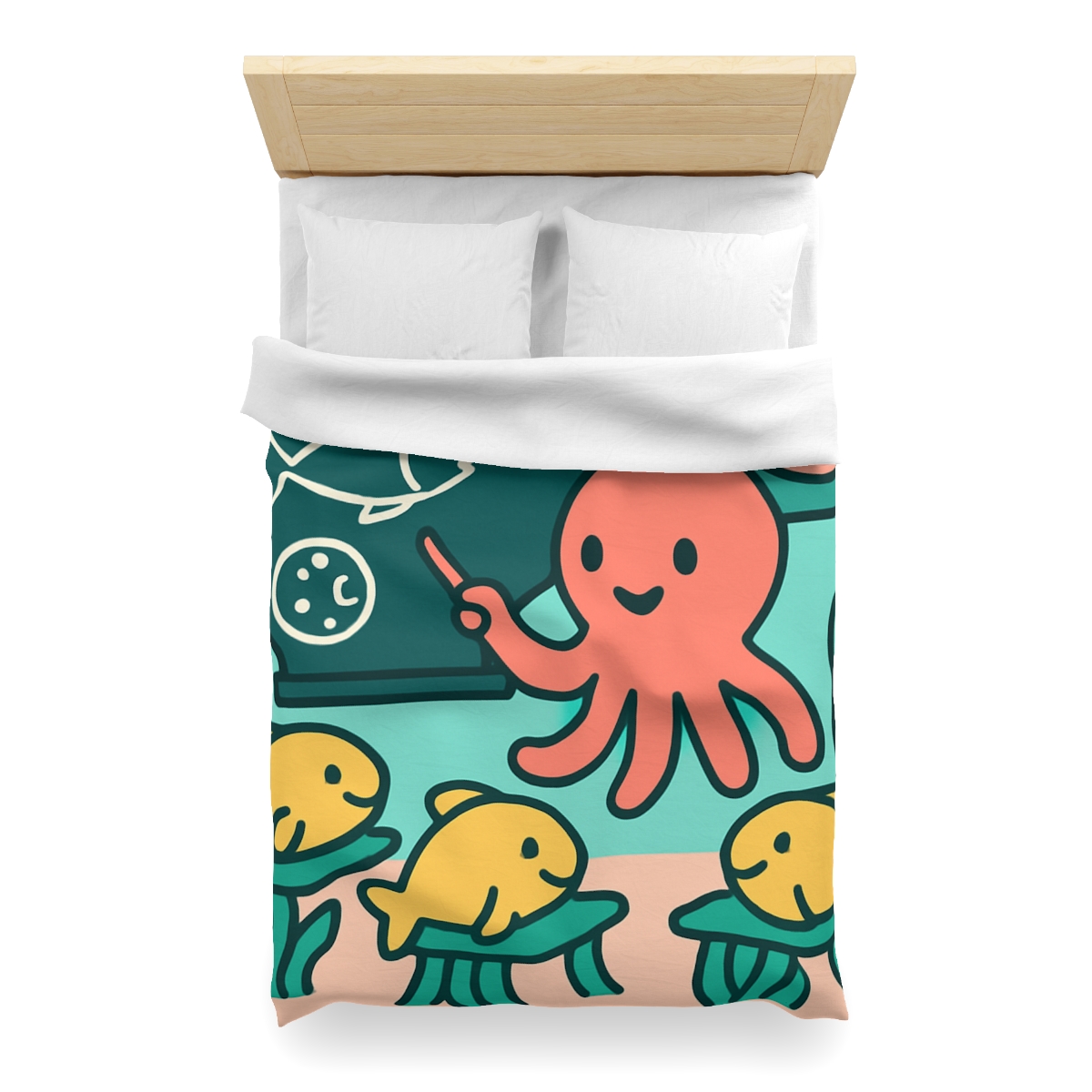 Cosmic Coral Classroom custom duvets