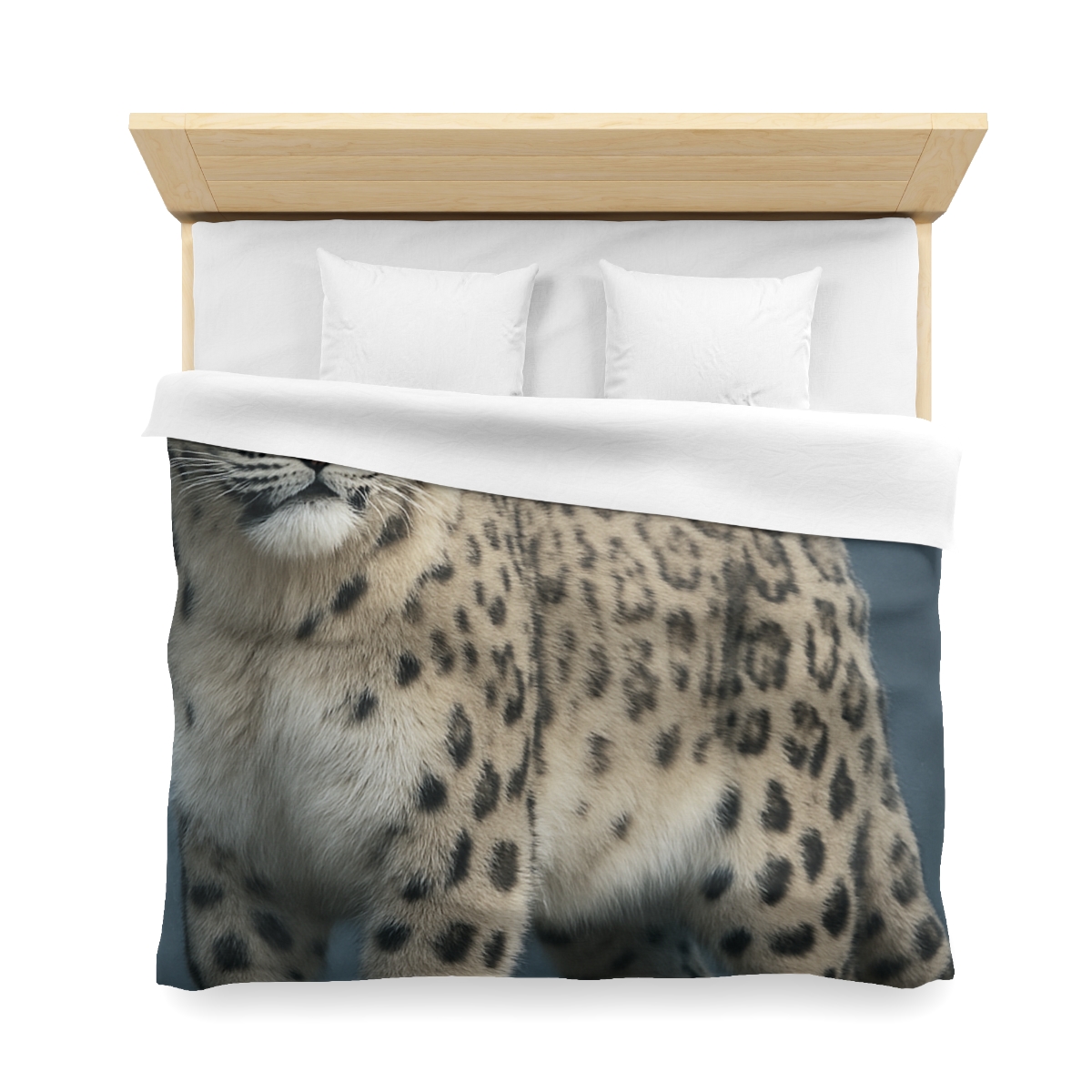 Aurora Gaze Snow Leopard personalized bedding duvets
