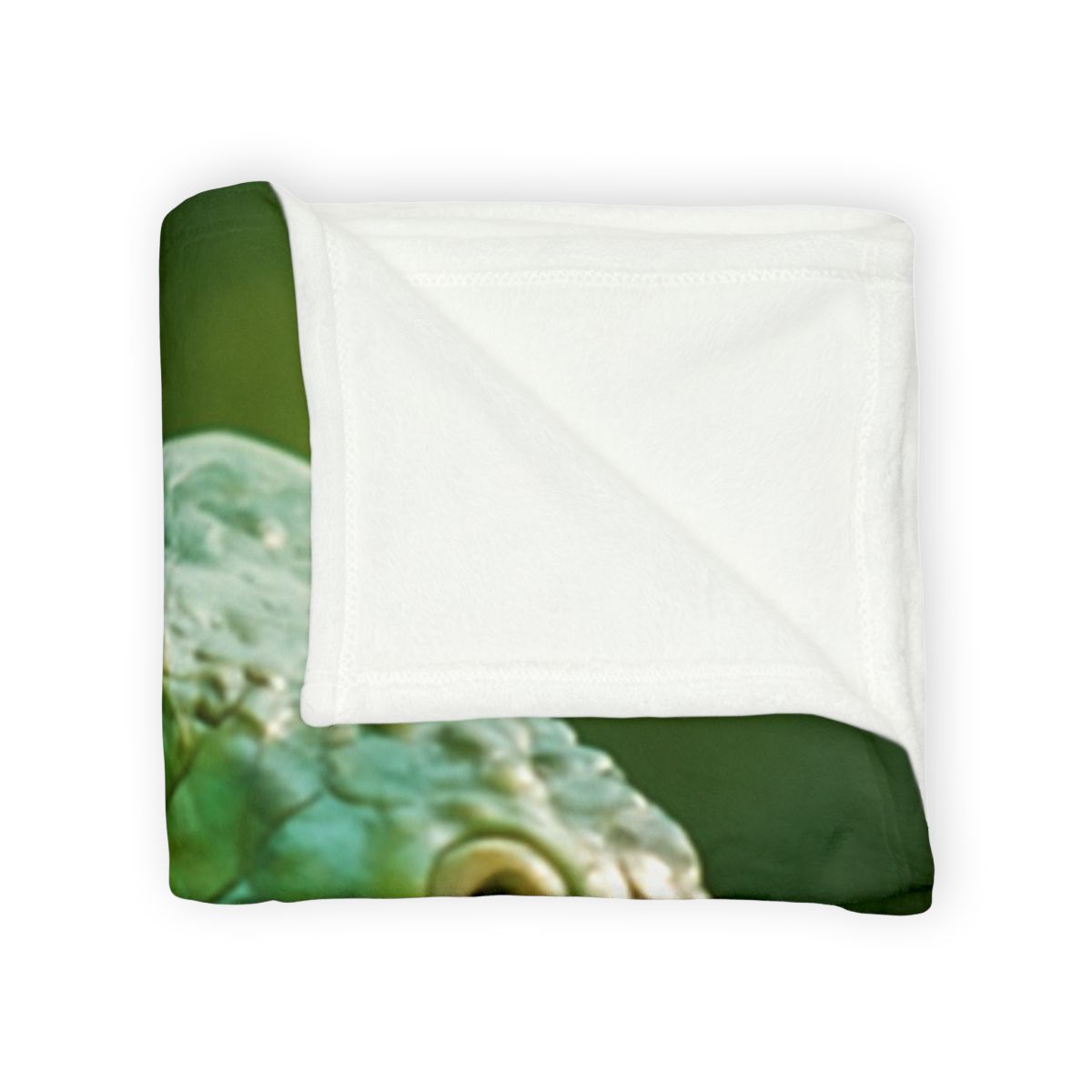 Emerald Gaze Green Iguana personalized cozy blankets
