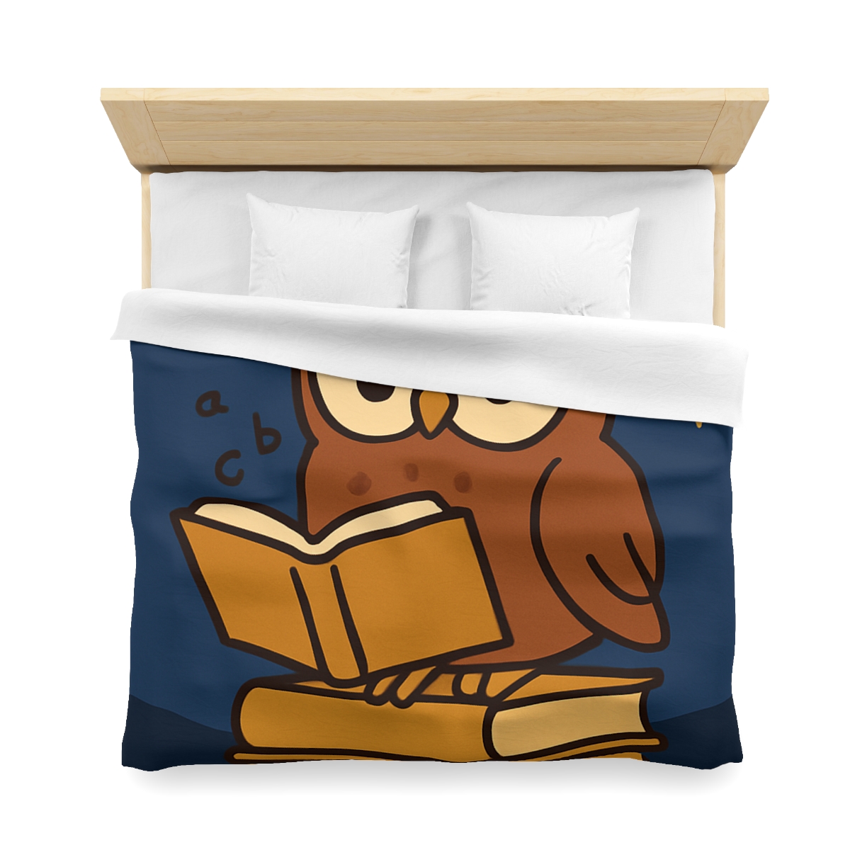 Moonlight Owl Library designer printed duvets