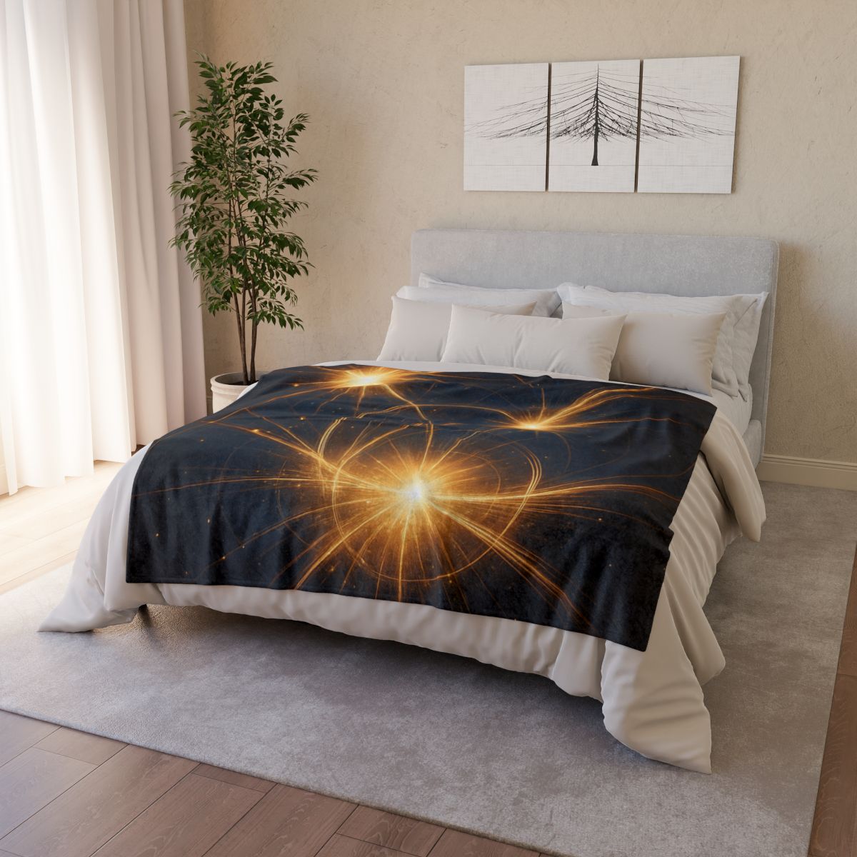 Photon Burst Constellation unique gift blankets