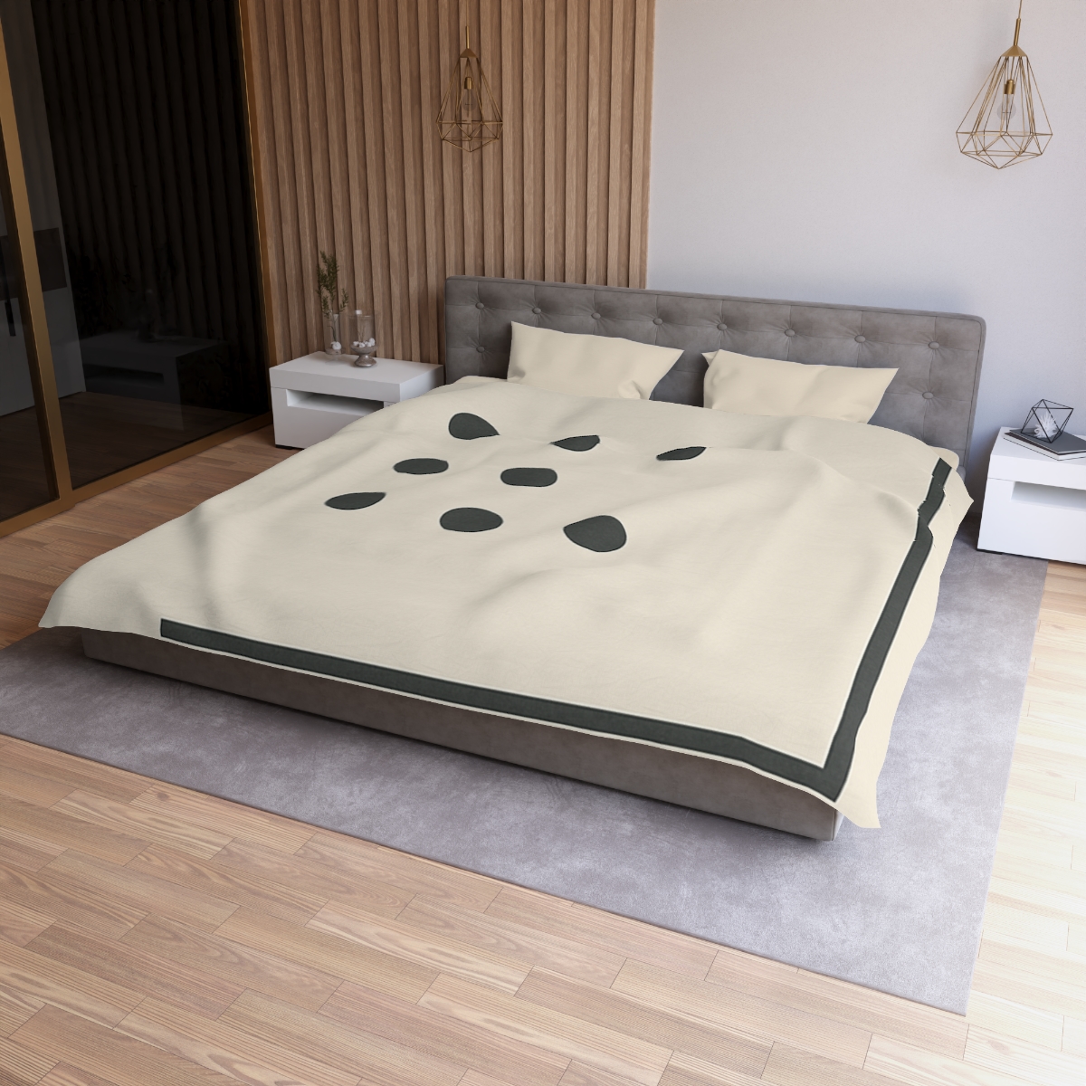 Sparse Dot Grid With Broken Frame trendy bedroom duvets