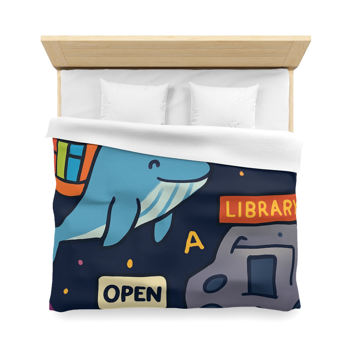 Nebula Library Whale trendy bedroom duvets