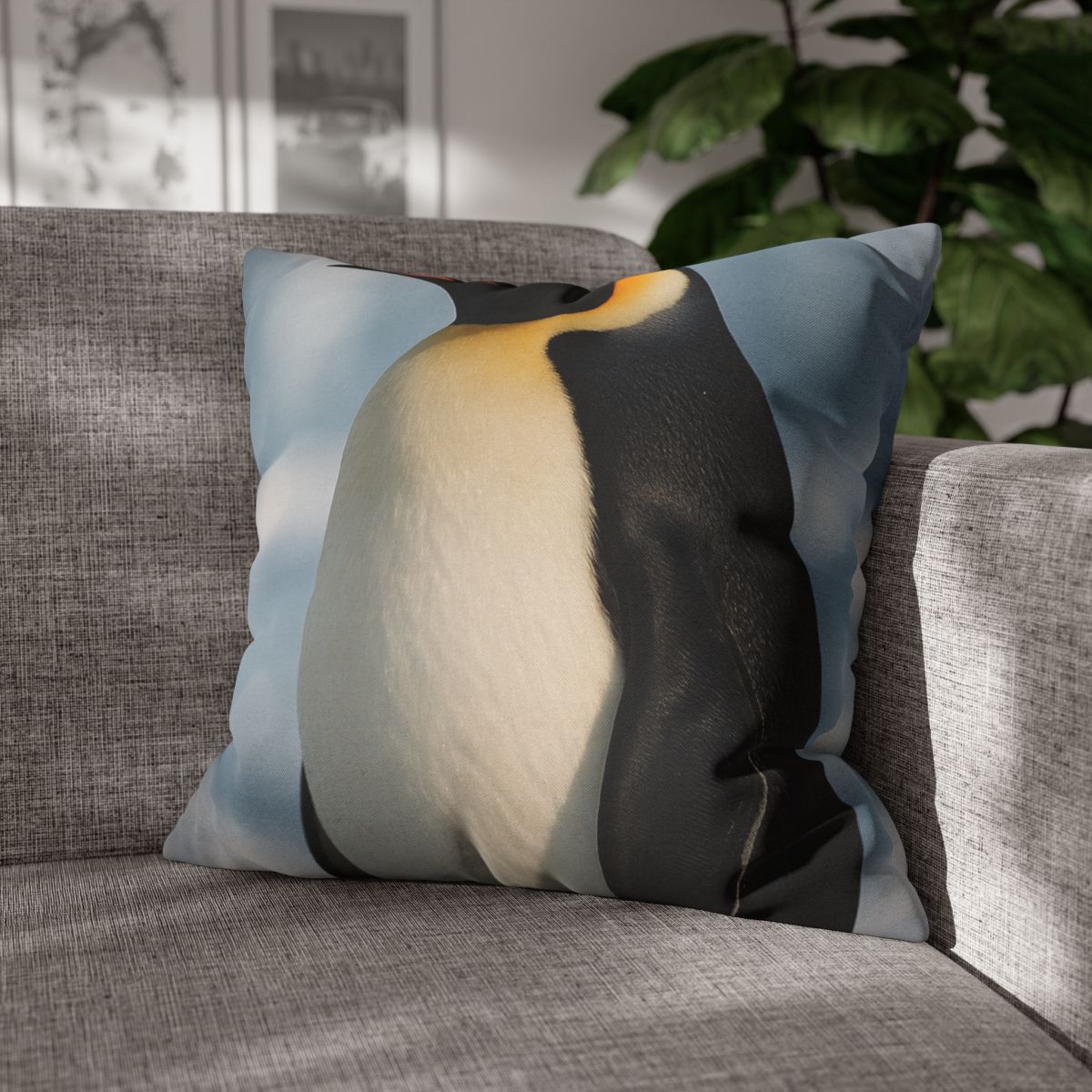 Aurora Drift Emperor Penguin stylish decorative pillowcases