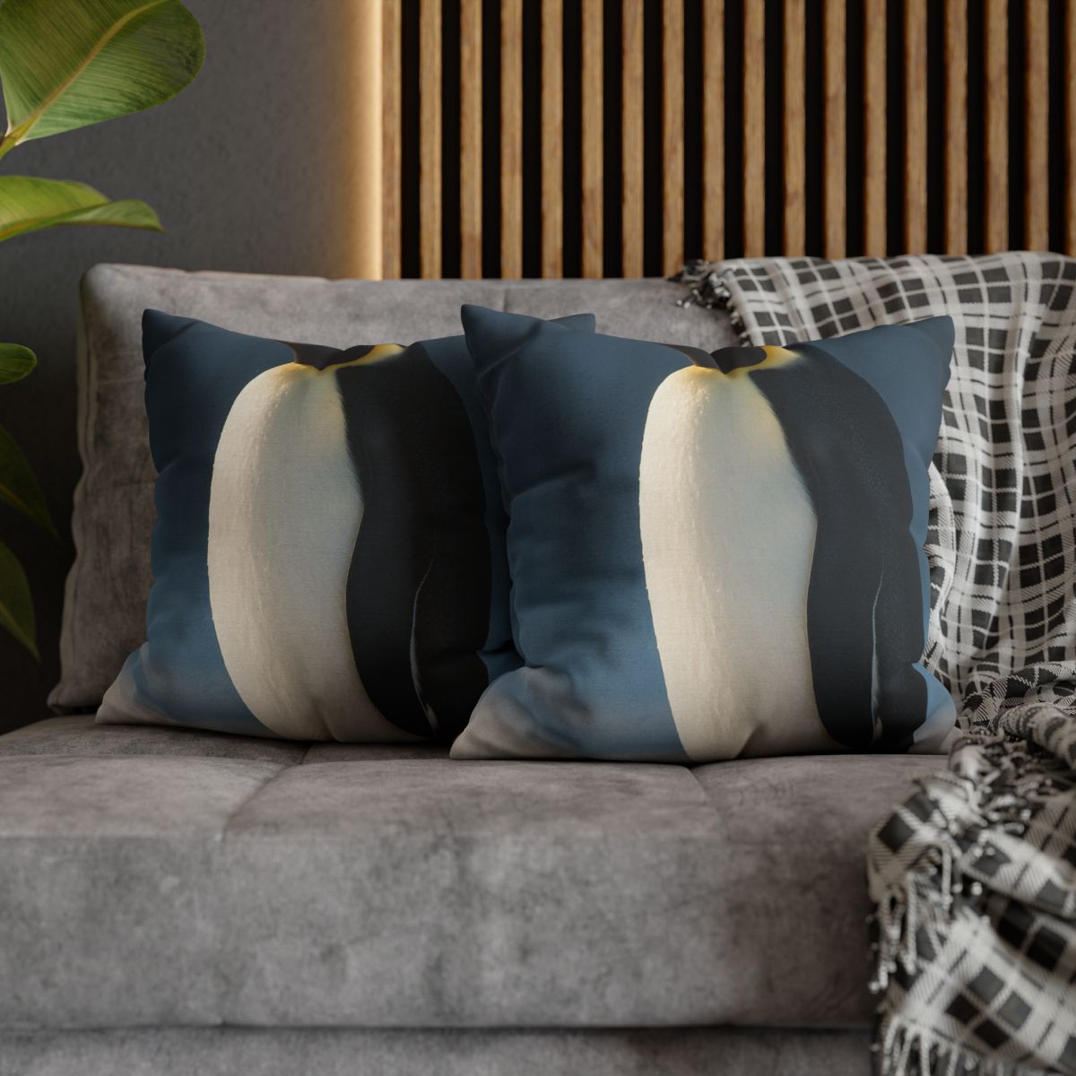 Aurora Drift Emperor Penguin trendy patterned pillow cases