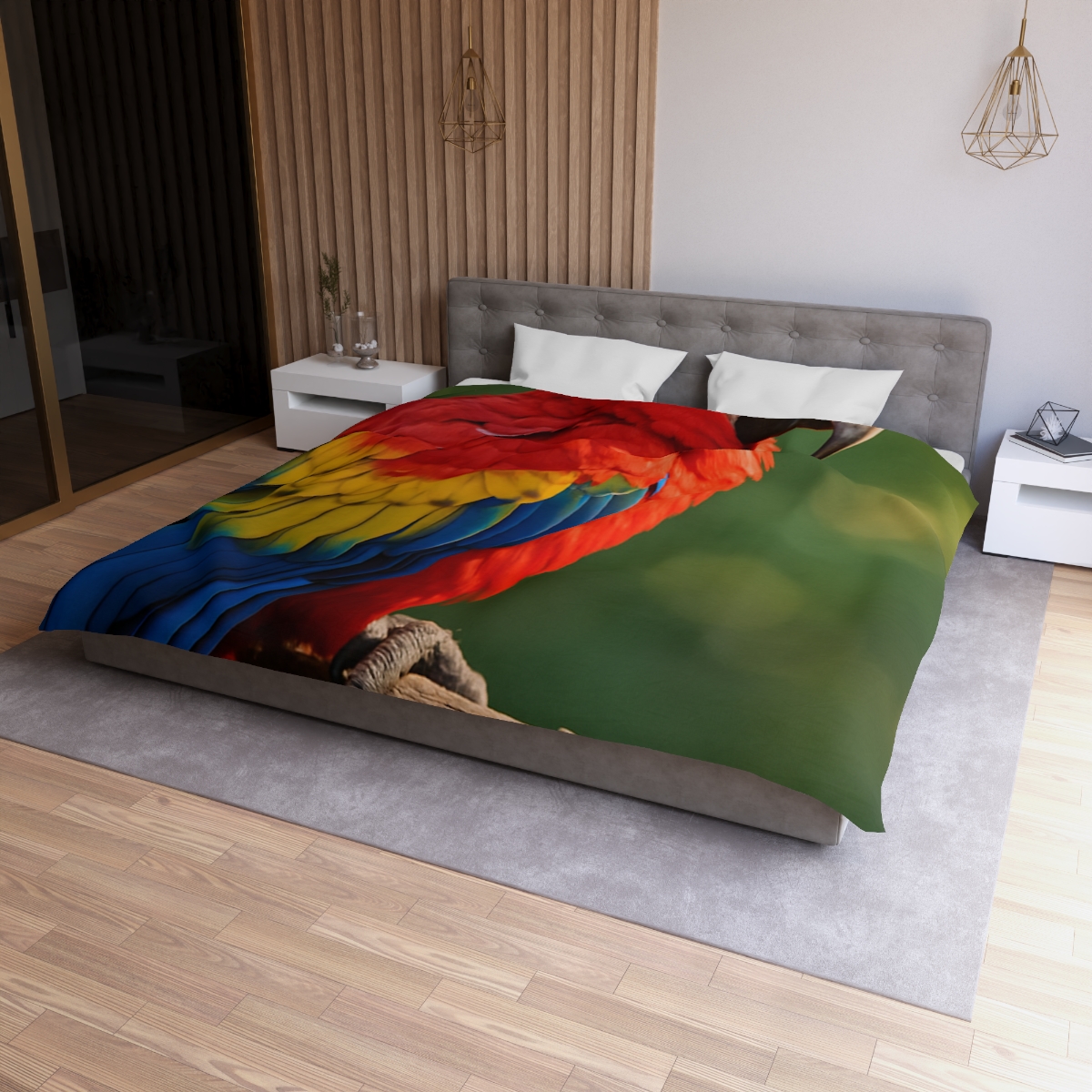 Prism Song Scarlet Macaw custom duvets