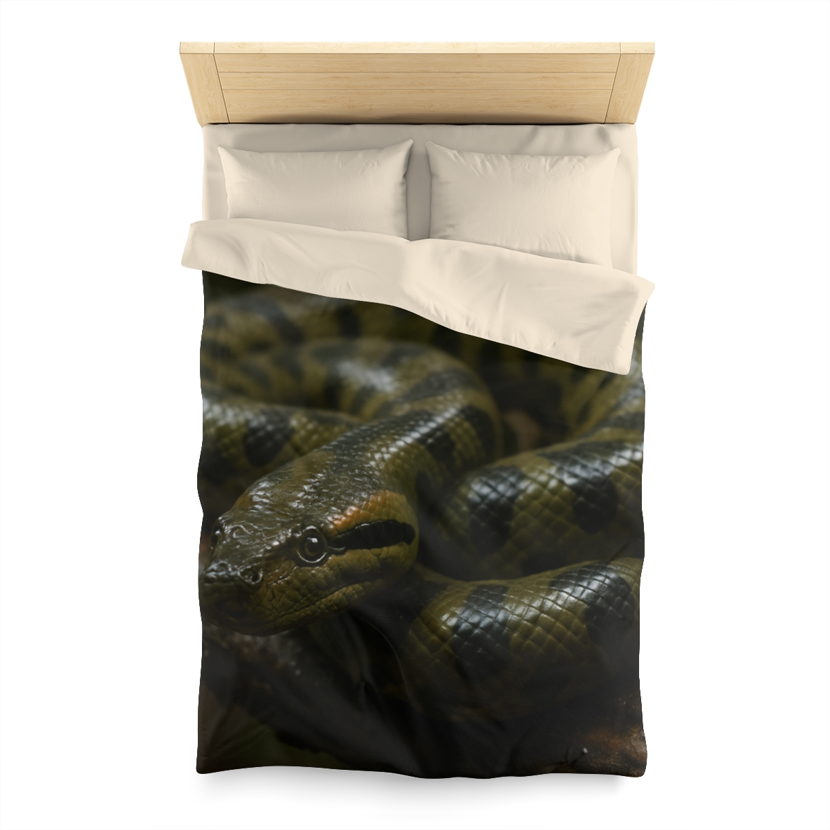 Shadow Coil Green Anaconda personalized bedding duvets