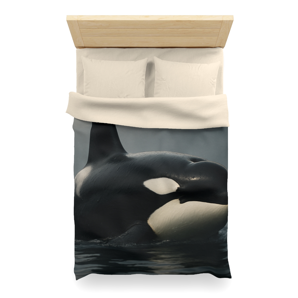Quiet Current Orca personalized bedding duvets