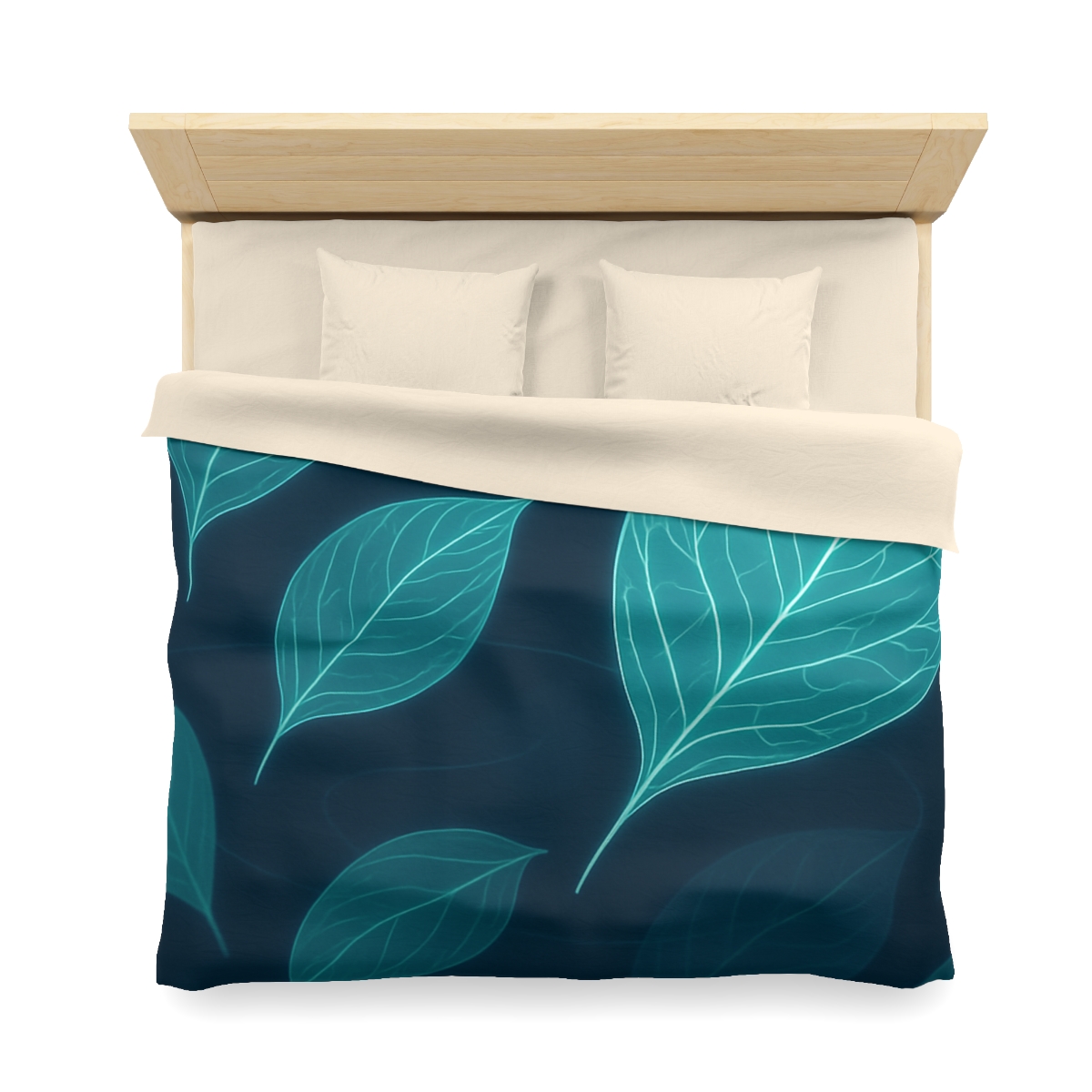 Orbiting Leaf Vein Circuit trendy bedroom duvets