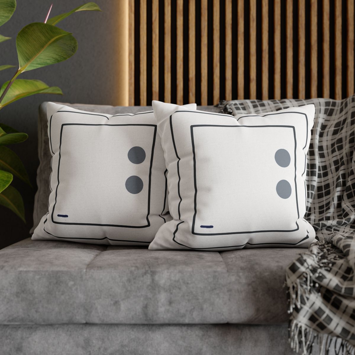 Nested Square With Sliding Circle Pair personalized pillow covers