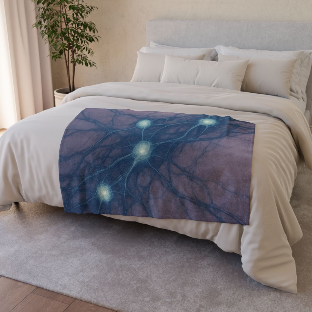 Cosmic Web Filament Weave soft fleece blankets