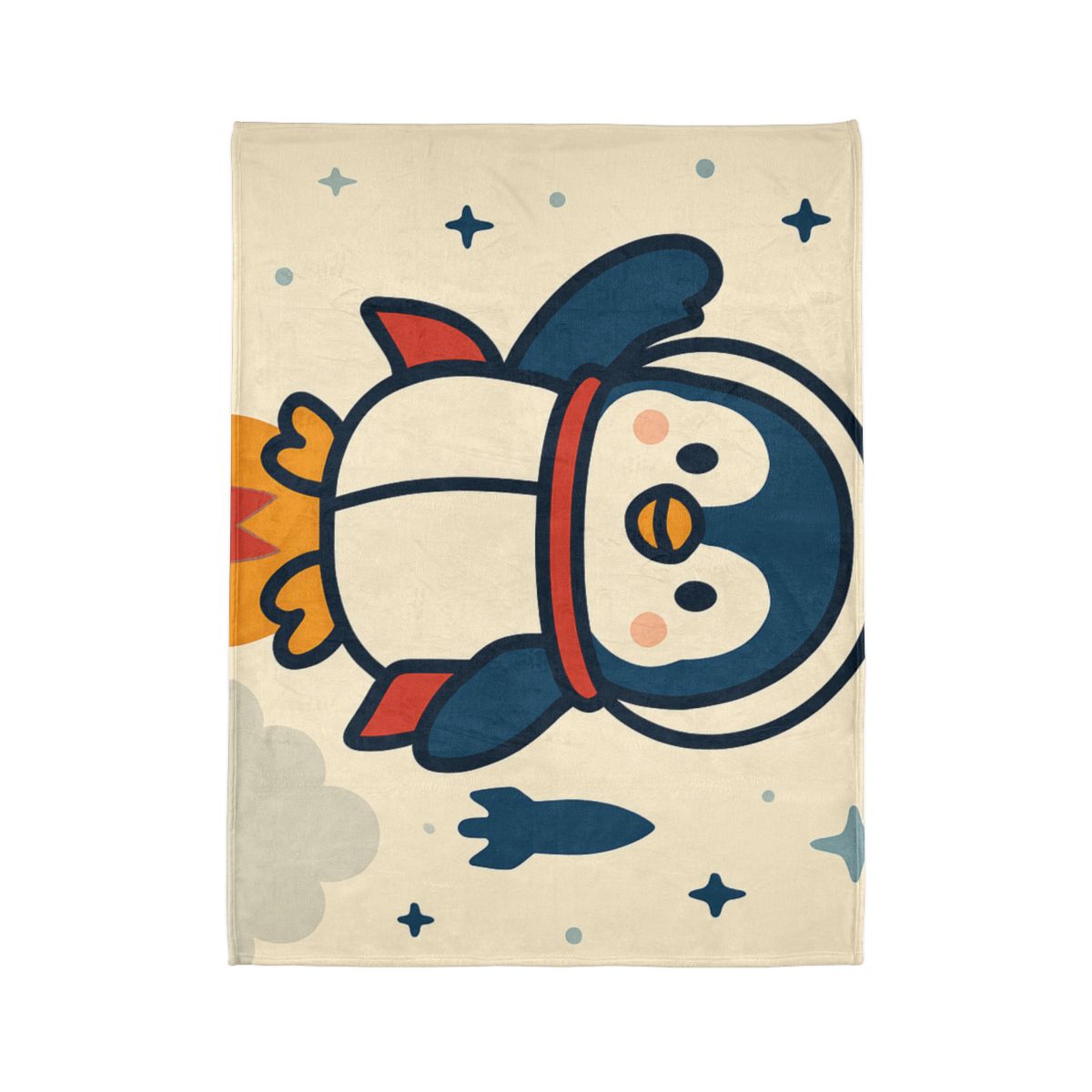 Rocket-Pilot Penguin trendy patterned blankets