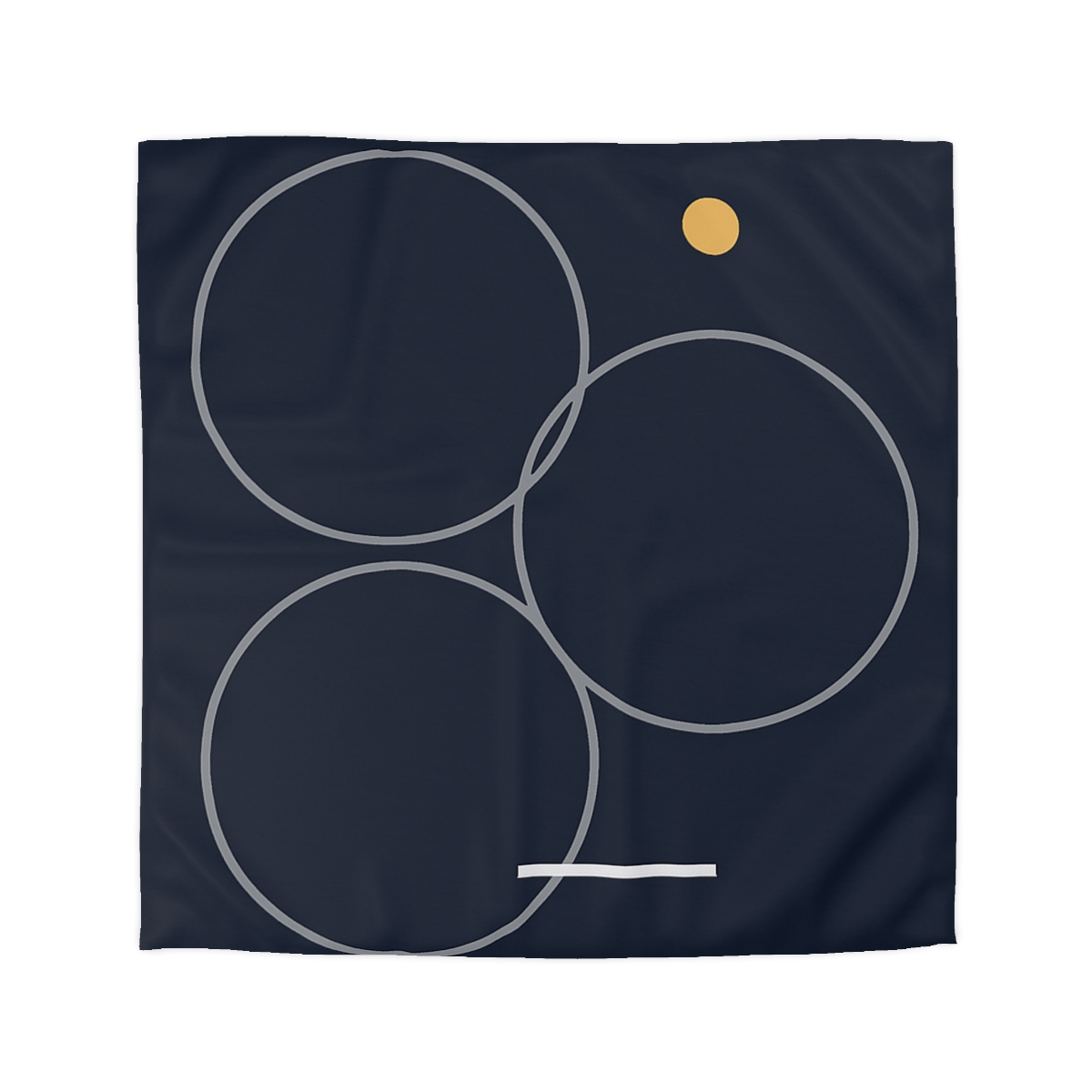 Three Rings With Shared Tangent Bar designer printed duvets