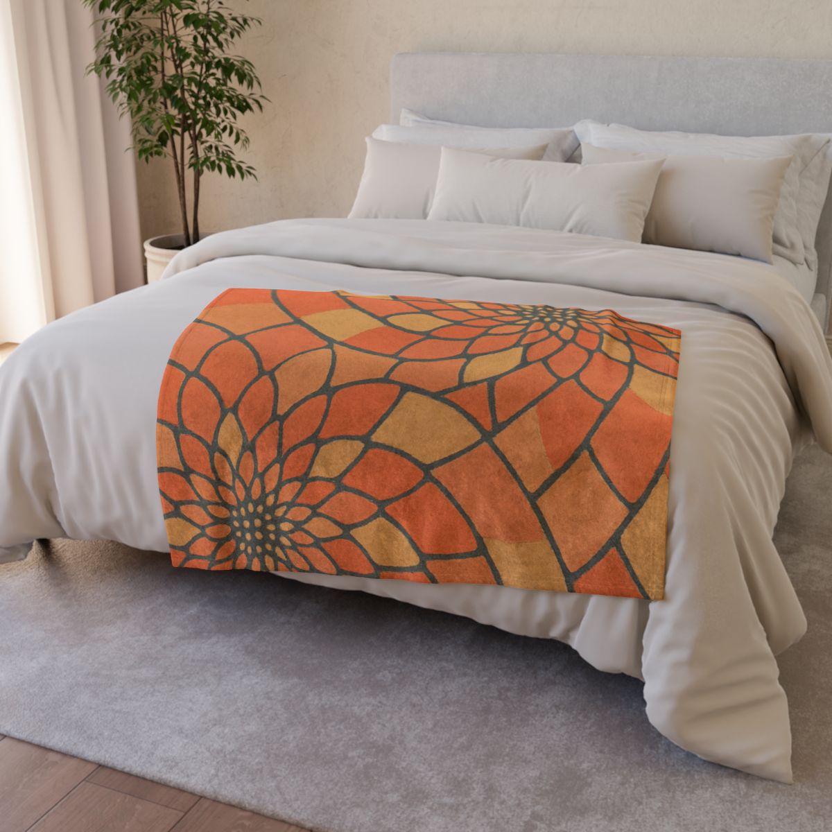 Petal Spiral Matrix soft fleece blankets