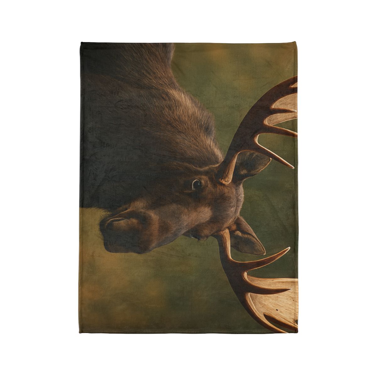 Aurora Quiet Moose soft fleece blankets