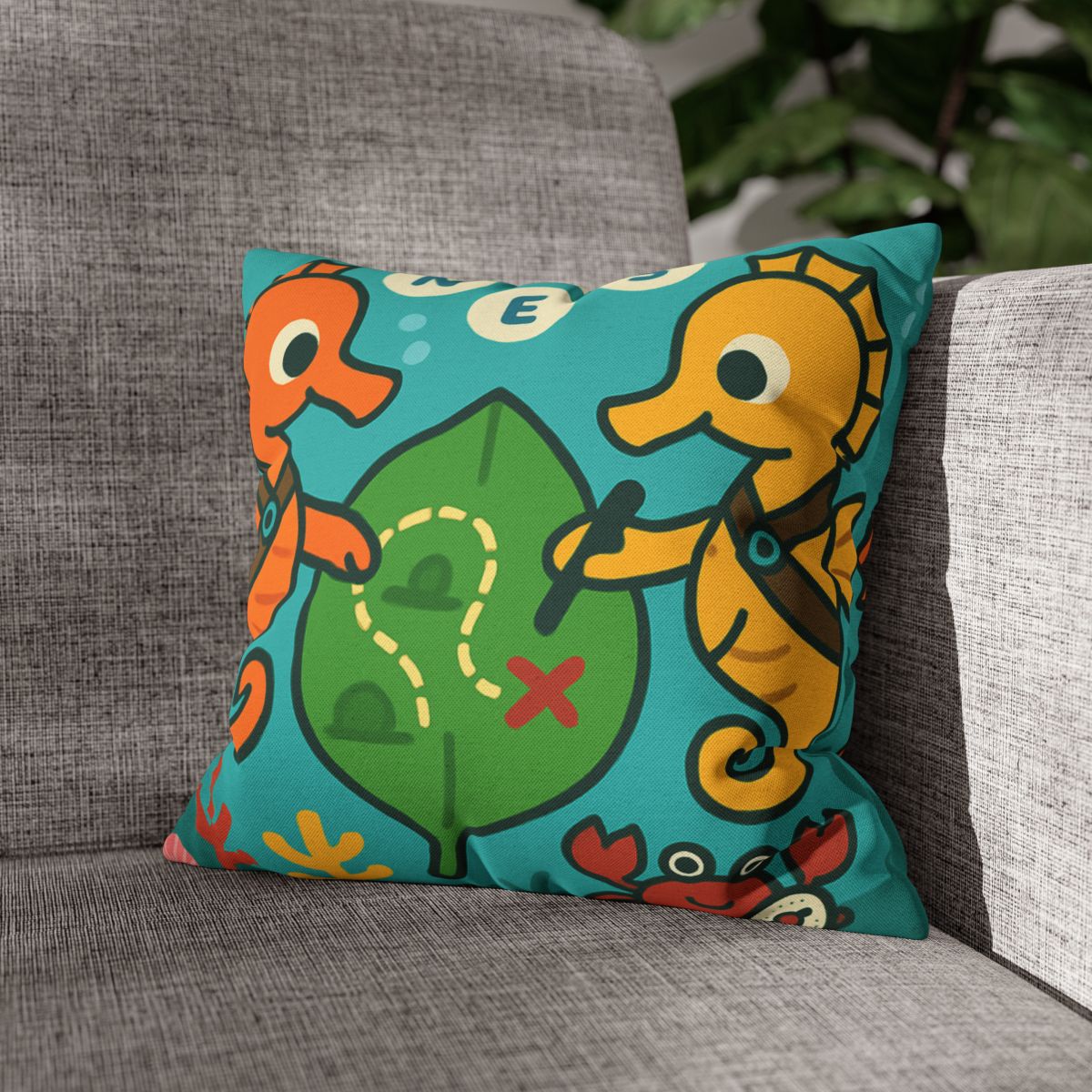 Underwater Map Makers The Seahorse Scouts custom pillow cases