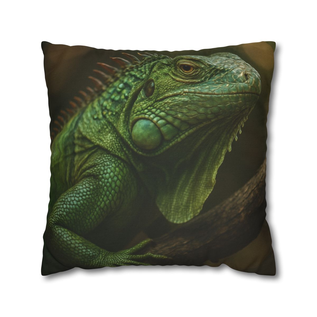 Starlit Stillness Green Iguana trendy patterned pillow cases
