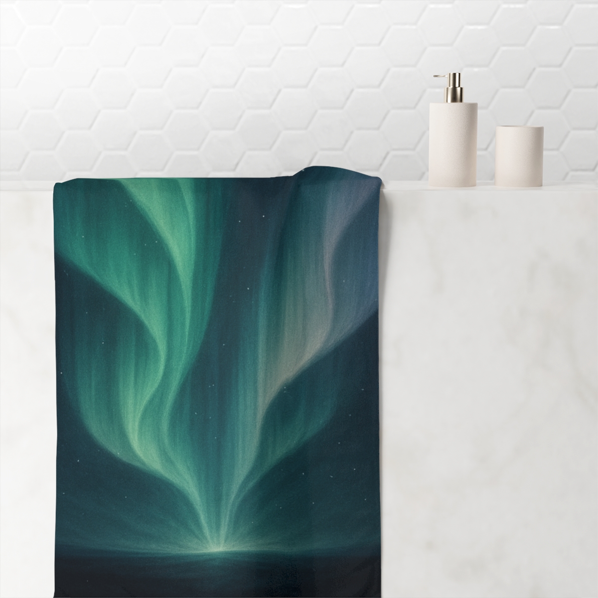 Aurora Veil Convergence trendy hand towels