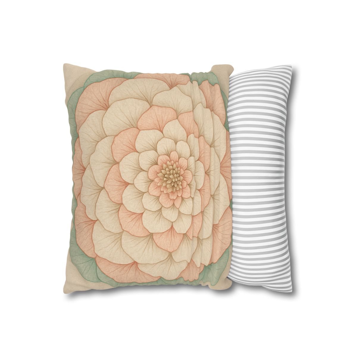 Petal Concentric Echoes soft cotton pillow cases