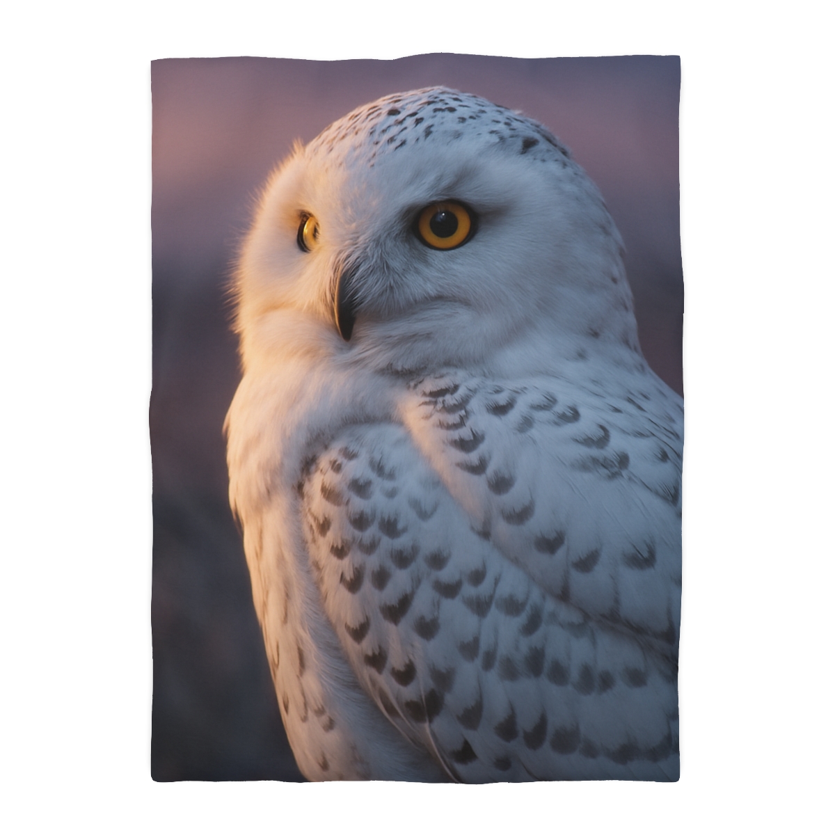 Twilight Watcher Snowy Owl personalized bedding duvets