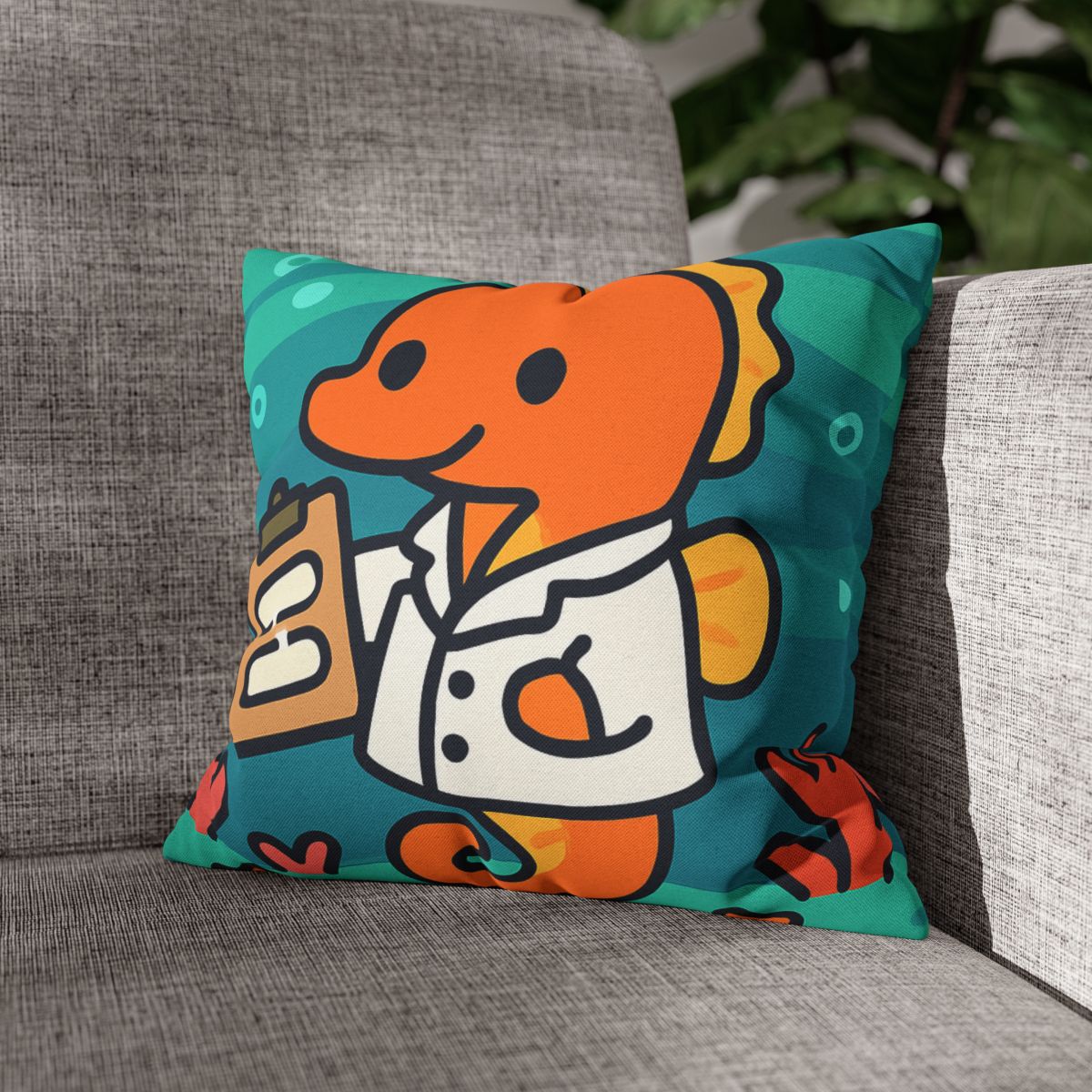 Aurora Reef Seahorse Scientist designer print pillow cases