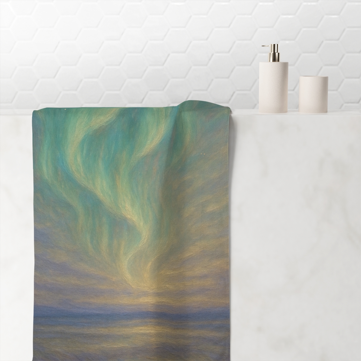 Auroral Drift Horizon soft cotton towels