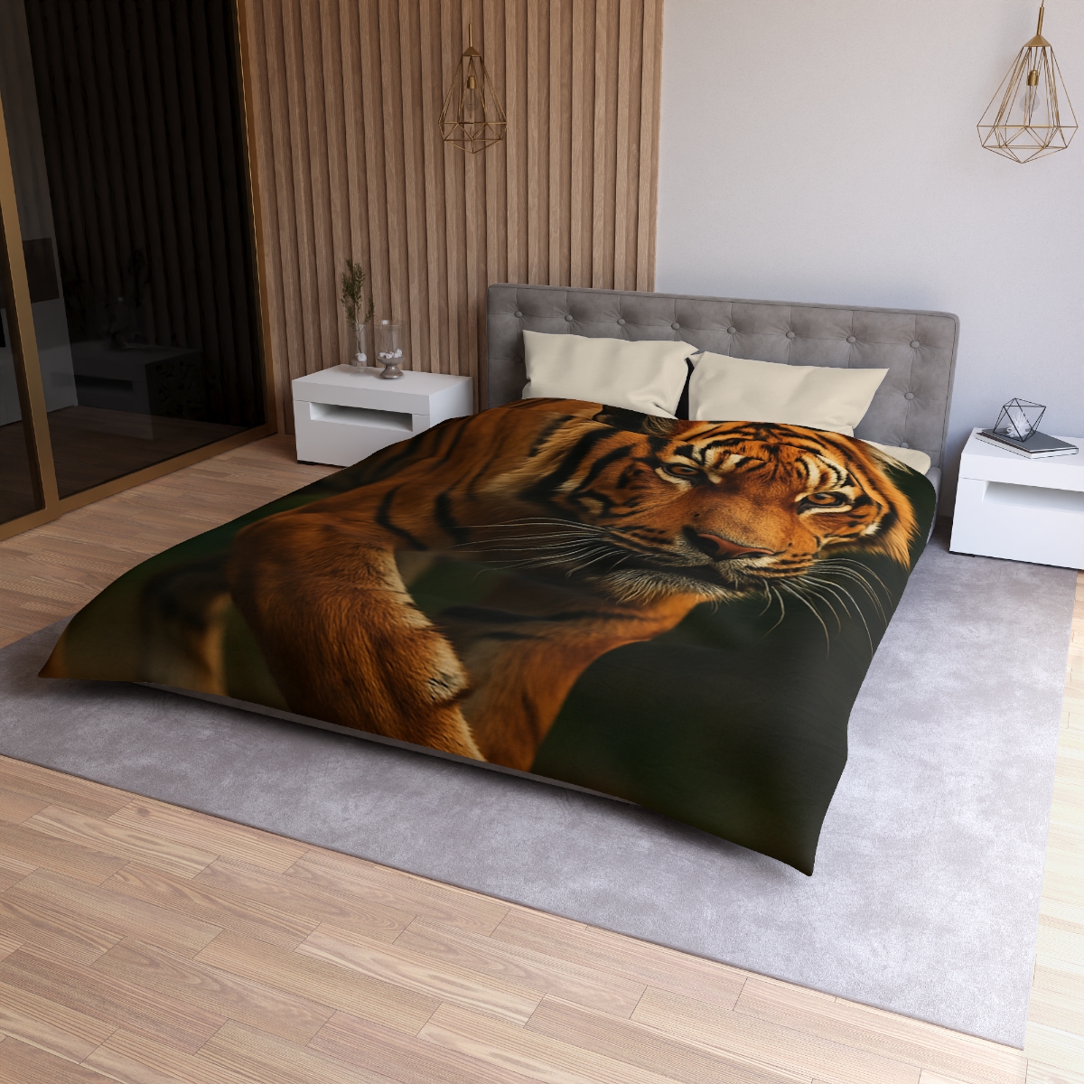 Forest Stalker Bengal Tiger unique patterned duvets