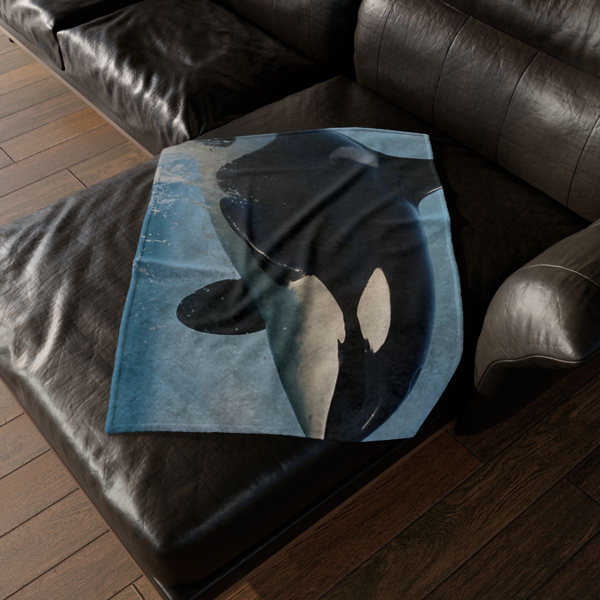 Tidal Monarch Orca soft fleece blankets