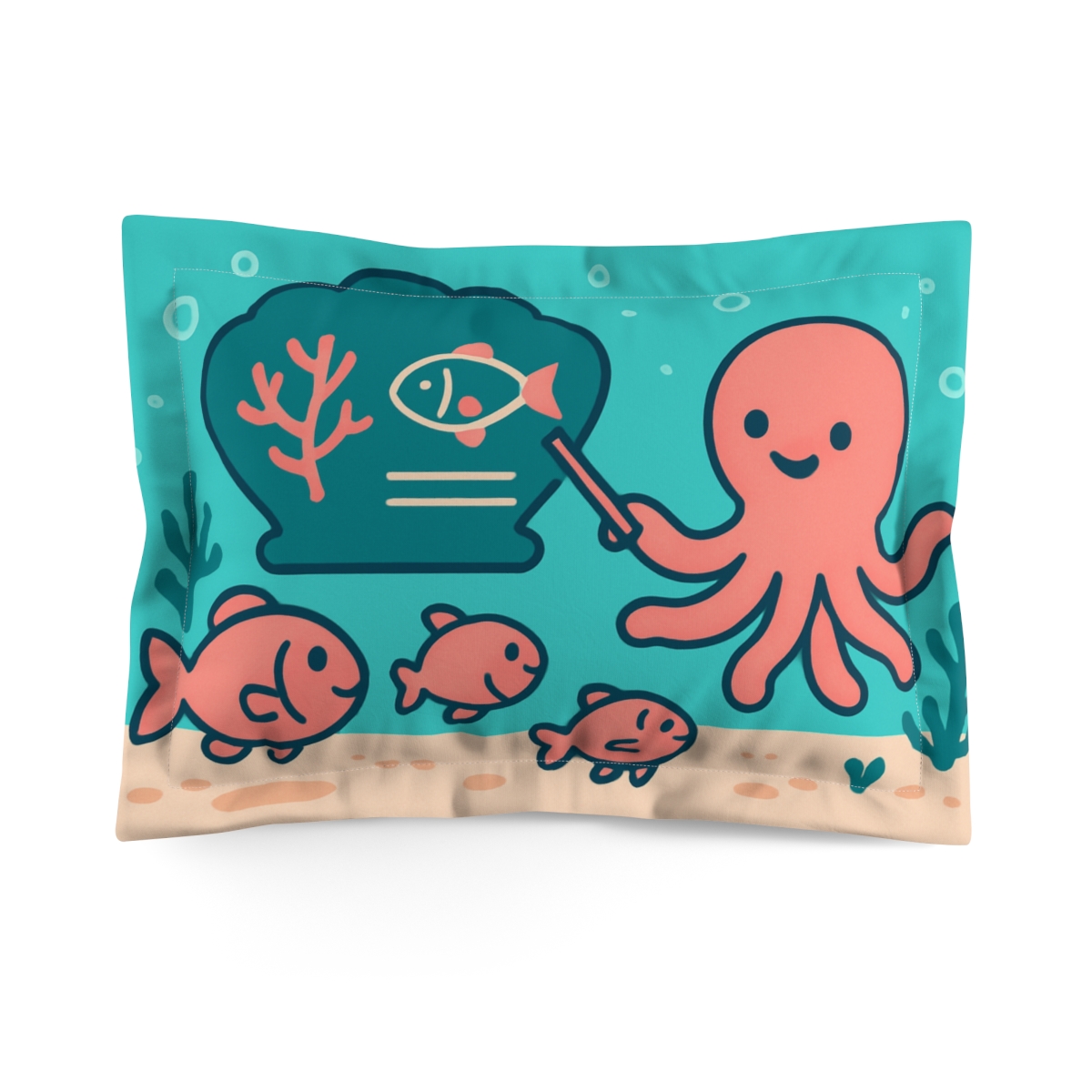 Cosmic Coral Classroom trendy accent pillows