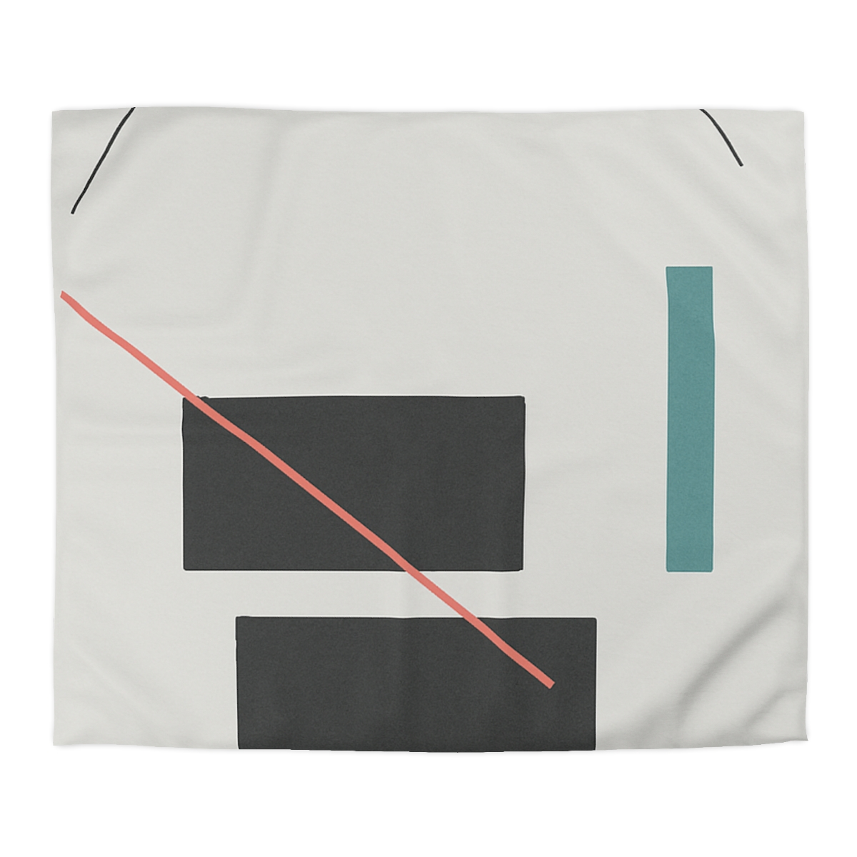 Stacked Rectangles With Crossing Arc trendy bedroom duvets