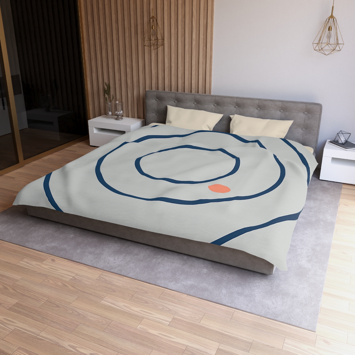 Three Calm Rings With Accent Dot personalized bedding duvets