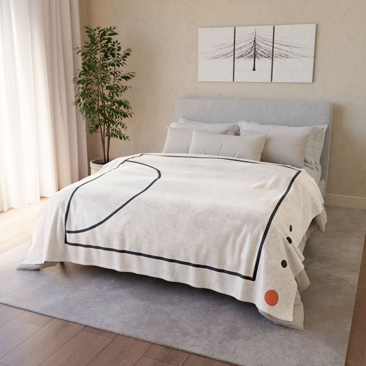 Open Frame With Offset Arc unique gift blankets