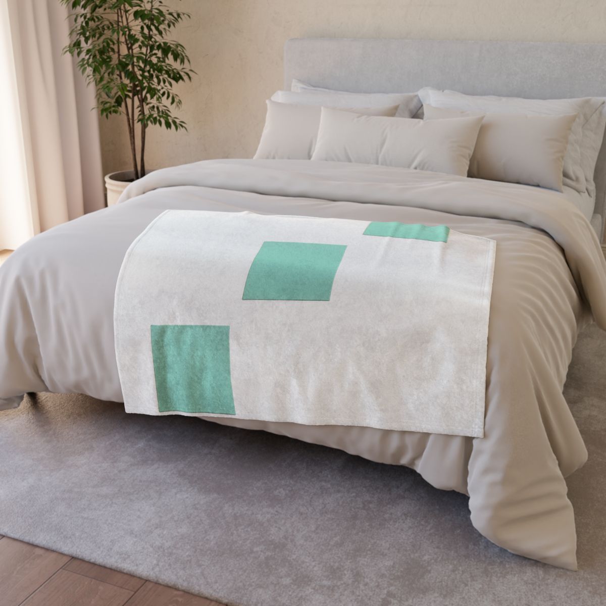 Offset Square Ladder Motif trendy patterned blankets