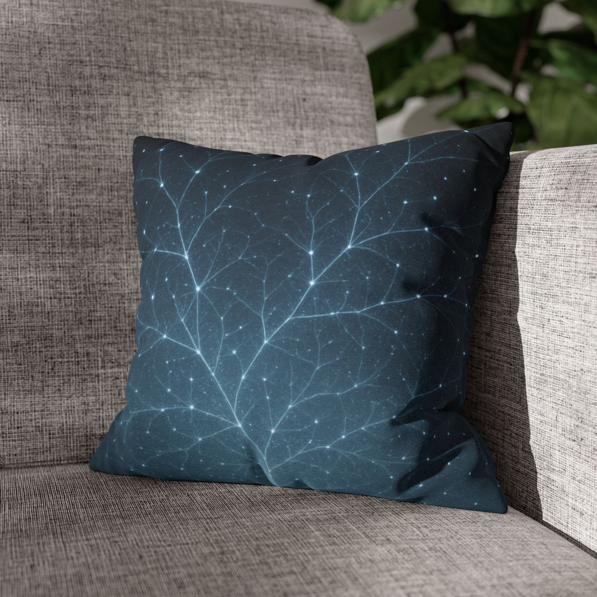 Starlit Fractal Canopy soft cotton pillow cases