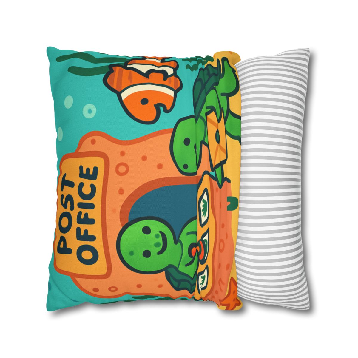 Coral Reef Post Office Run By Sea Turtles soft cotton pillow cases