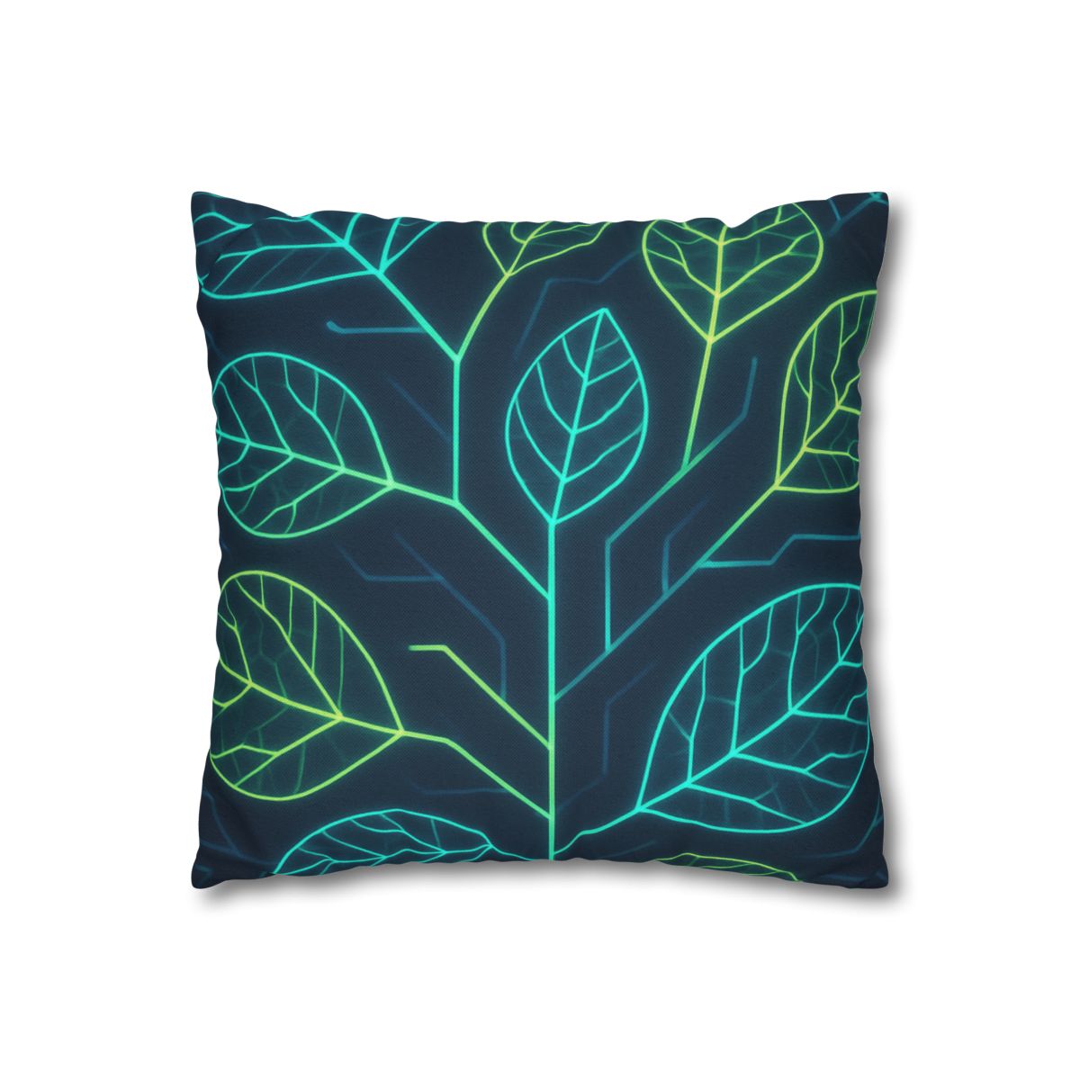 Leaf Vein Circuit Flow designer print pillow cases