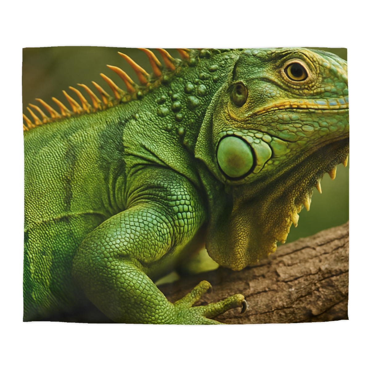 Emerald Drift Green Iguana personalized bedding duvets