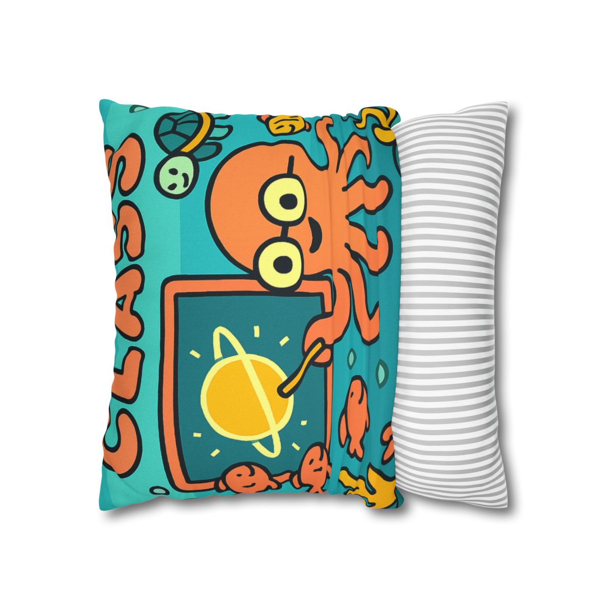 Cosmic Coral Reef Classroom trendy patterned pillow cases