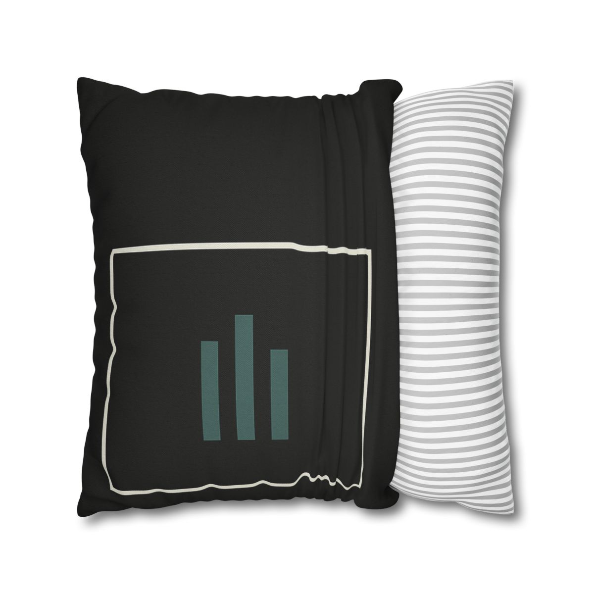Stacked Frame And Three Bar Signal comfortable bedding pillow covers