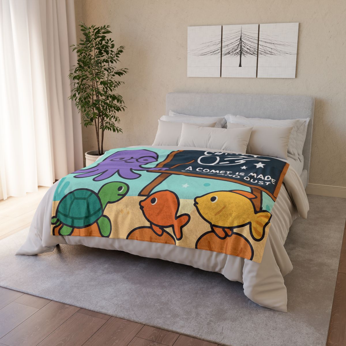 Comet Classroom With Professor Octopus warm winter blankets