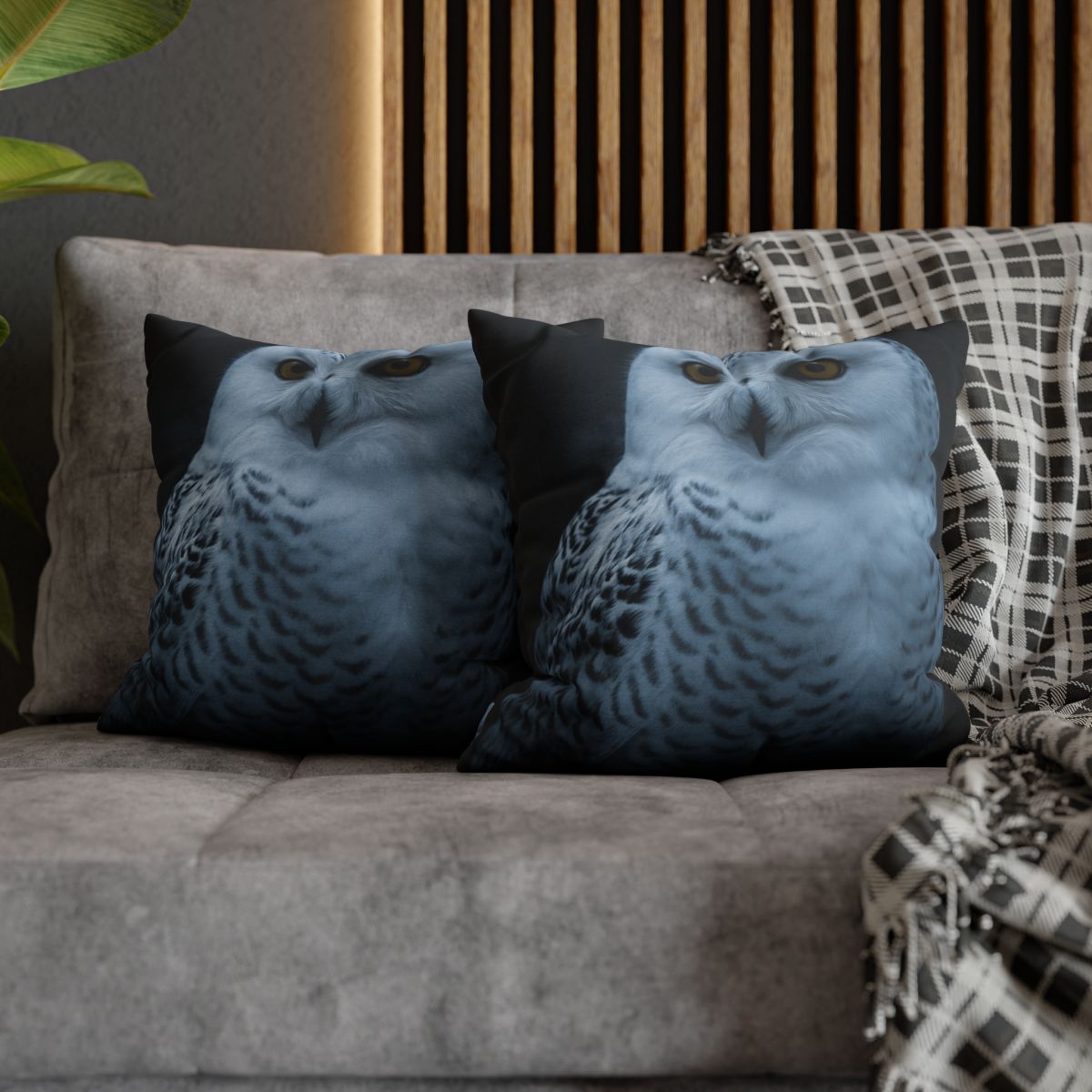 Midnight Watch Snowy Owl comfortable bedding pillow covers
