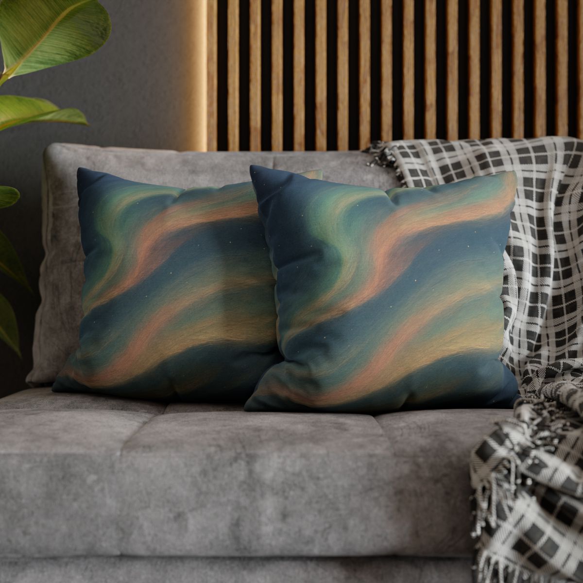 Spectral Aurora Drift designer print pillow cases
