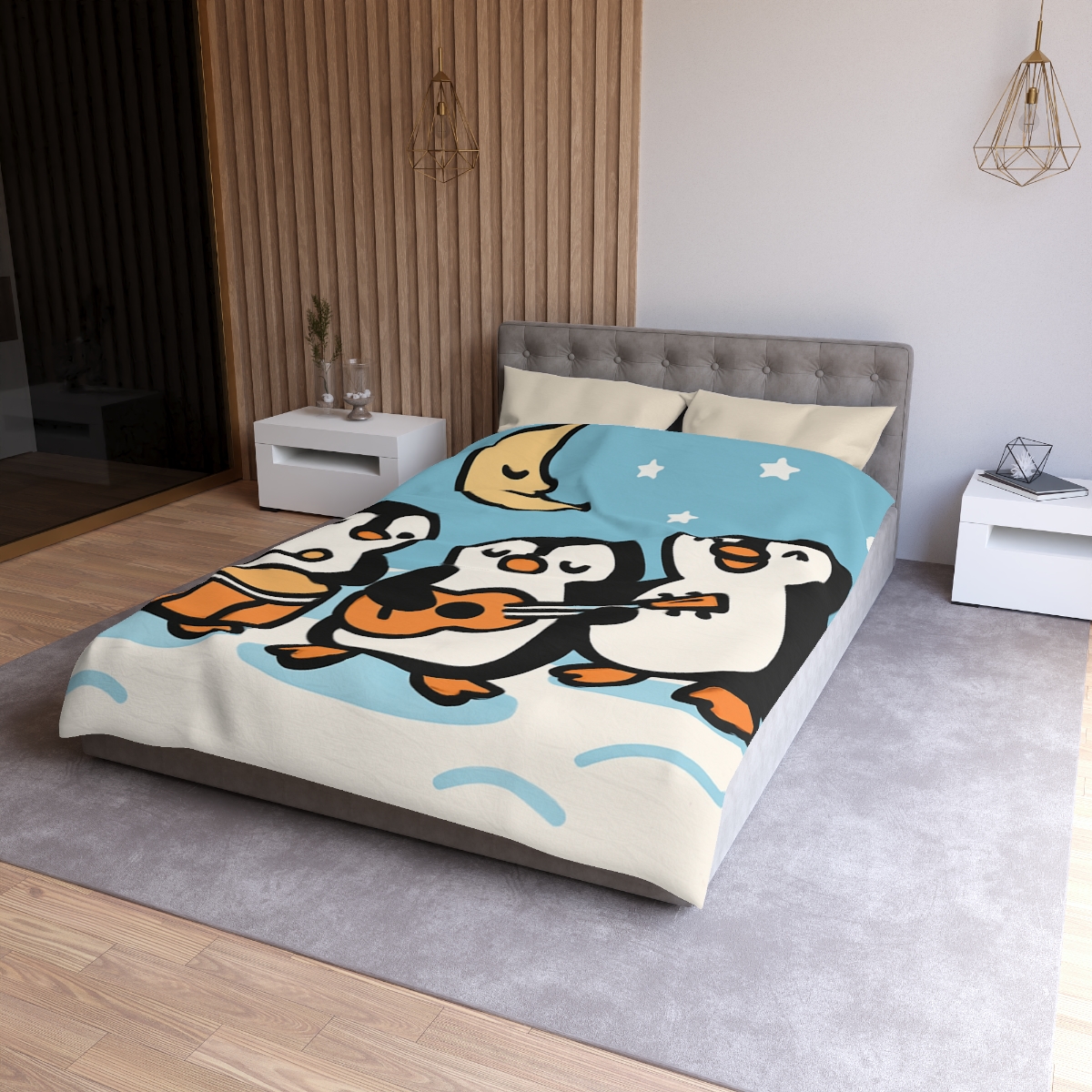 Moonlit Penguin Band unique patterned duvets