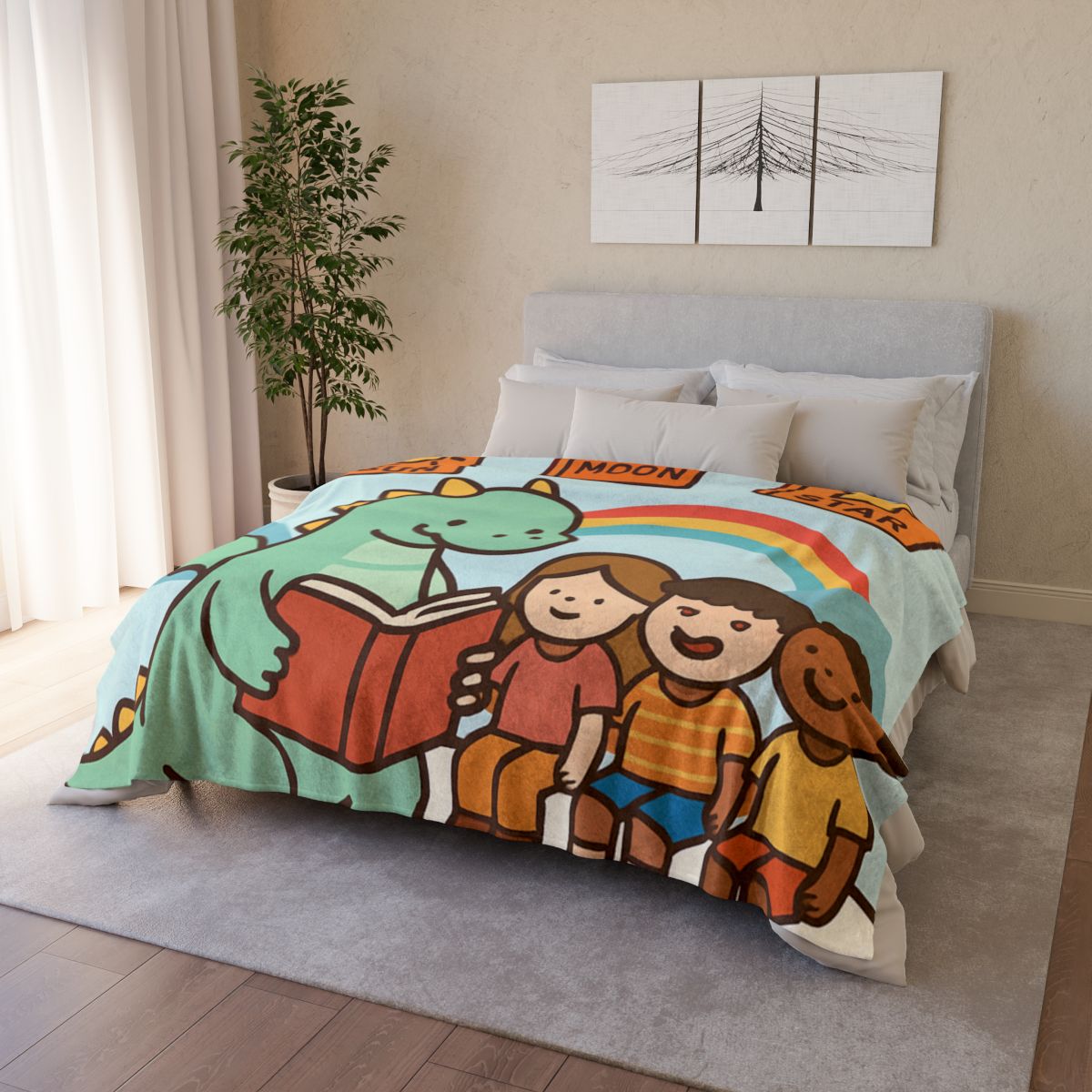 Dragon Library In The Cloud Valley custom blankets