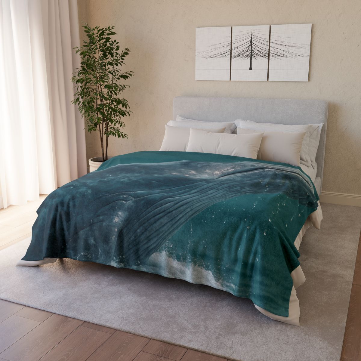 Ocean Song Blue Whale unique gift blanketscustom blankets