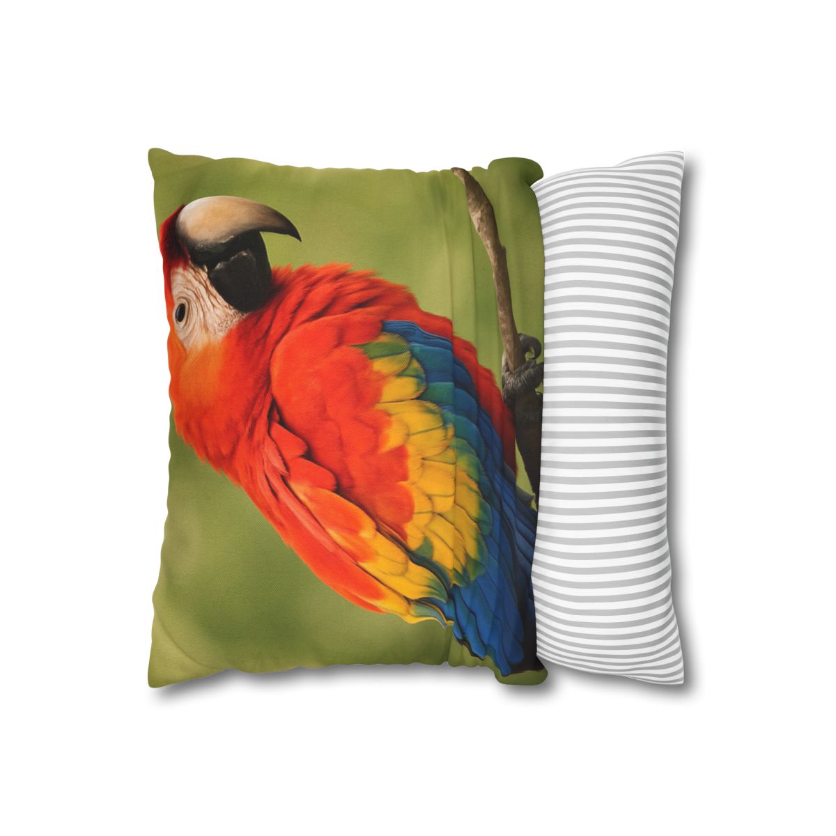 Crimson Cascade Scarlet Macaw designer print pillow cases