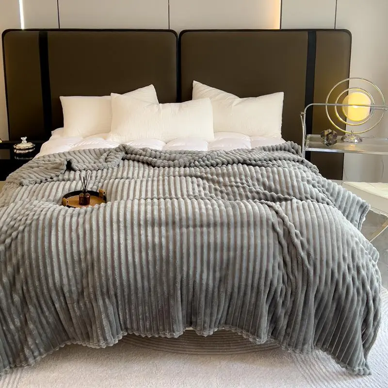 350GSM Soft Plush Throw Blanket For Bed Sofa Couch Travel And Home Use