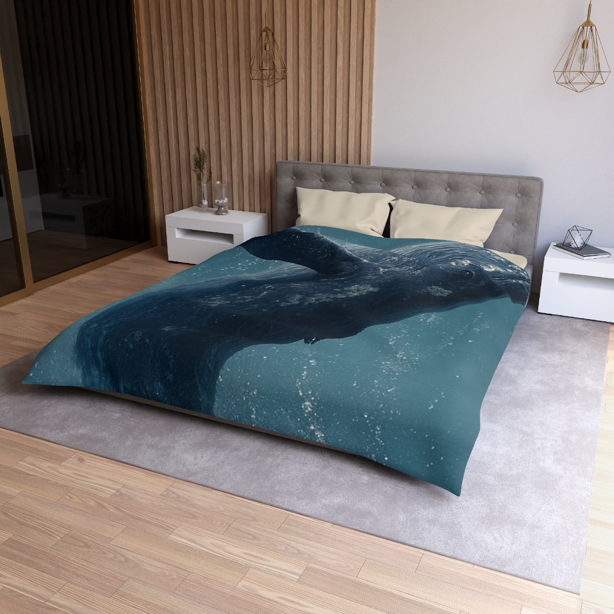 Ocean Song Humpback Whale designer printed duvets