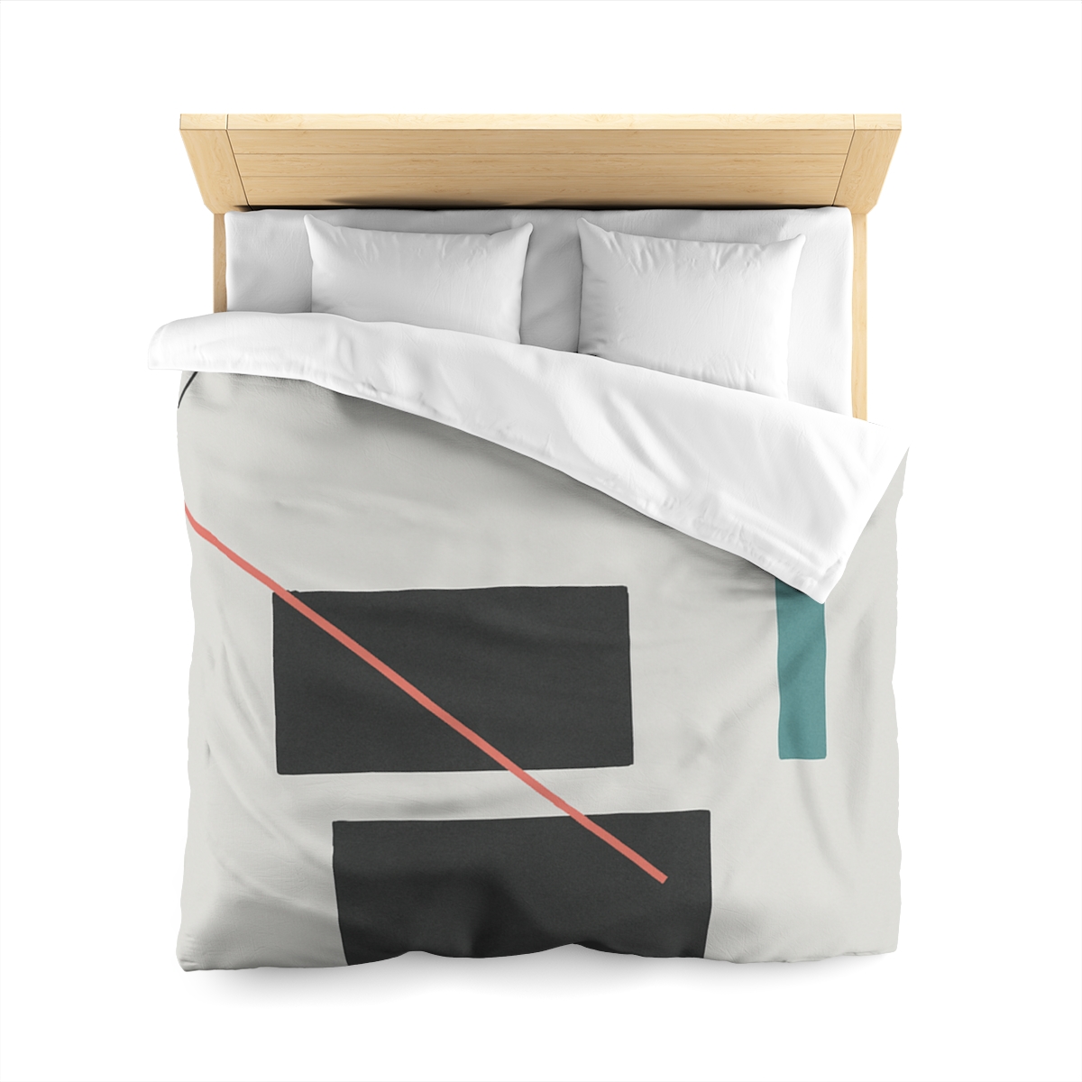 Stacked Rectangles With Crossing Arc trendy bedroom duvets